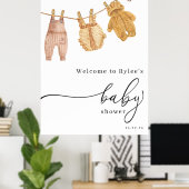 Affiche de bienvenue Baby shower classique (Bureau à domicile)