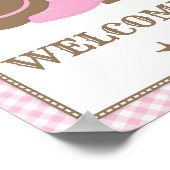 Affiche de bienvenue Baby shower Cowgirl (Coin)
