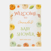 Affiche de bienvenue Baby shower d'automne du peti (Recto)