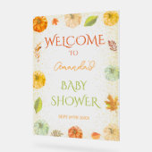 Affiche de bienvenue Baby shower d'automne du peti (Angle)
