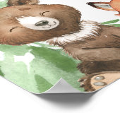 Affiche de bienvenue Baby shower de bois (Coin)