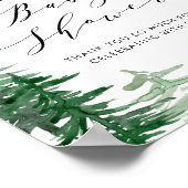 Affiche de bienvenue Baby shower de bois aquarelle (Coin)