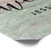 Affiche de bienvenue Baby shower de calligraphie p (Coin)