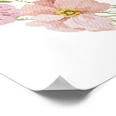 Affiche de bienvenue Baby shower de fleurs et de v (Coin)