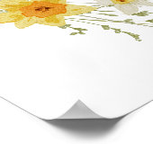 Affiche de bienvenue Baby shower de fleurs et de v (Coin)