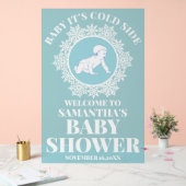 Affiche de bienvenue Baby shower de flocons de nei (Mariage)
