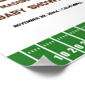 Affiche de bienvenue Baby shower de football garço (Coin)