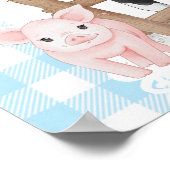 Affiche de bienvenue Baby shower de la ferme (Coin)