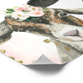 Affiche de bienvenue Baby shower de la fille d'ani (Coin)