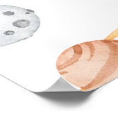 Affiche de bienvenue Baby shower de l'espace extra (Coin)