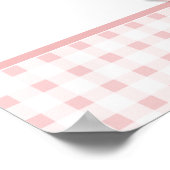 Affiche de bienvenue Baby shower de lignes roses (Coin)