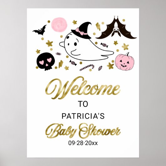 Affiche de bienvenue Baby shower de Little Boo Hal (Devant)