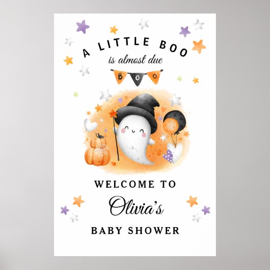 Affiche de bienvenue Baby shower de Little Boo Hal (Devant)