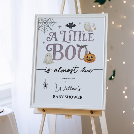Affiche de bienvenue Baby shower de Little Boo Hal