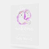 Affiche de bienvenue Baby shower de Little Boo Hal (Angle)