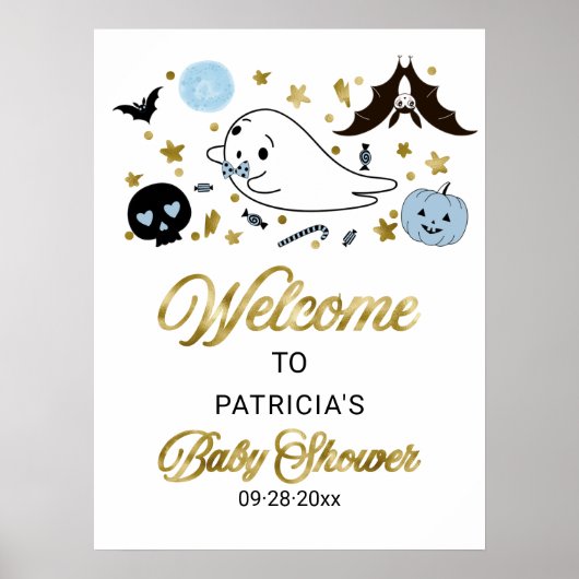 Affiche de bienvenue Baby shower de Little Boo Hal (Devant)