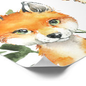 Affiche de bienvenue Baby shower de Little Woodlan (Coin)