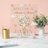 Affiche de bienvenue Baby shower de l'ours d'hiver (Mariage)