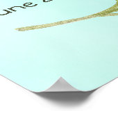 Affiche de bienvenue Baby shower de palmier tropic (Coin)