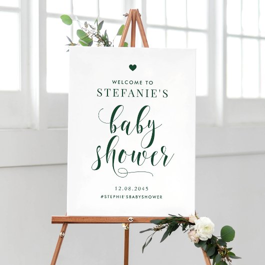 Affiche de bienvenue Baby shower de script en gras