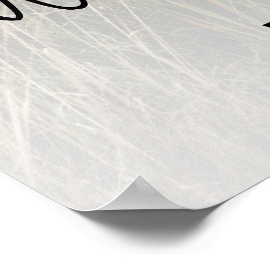 Affiche de bienvenue Baby shower de script moderne (Coin)