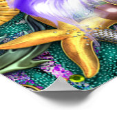 Affiche de bienvenue Baby shower de sirène violet (Coin)