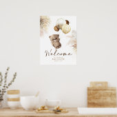 Affiche de bienvenue Baby shower de Teddy Bear (Cuisine)