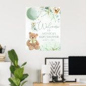 Affiche de bienvenue Baby shower de Teddy Bear (Bureau à domicile)
