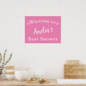 Affiche de bienvenue Baby shower de typographie ro (Cuisine)