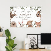 Affiche de bienvenue Baby shower de verdure des bo (Bureau à domicile)
