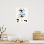 Affiche de bienvenue Baby shower des Bottes de fle (Cuisine)