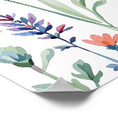 Affiche de bienvenue Baby shower des papillons aqu (Coin)