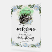 Affiche de bienvenue Baby shower d'Halloween Flora (Angle)