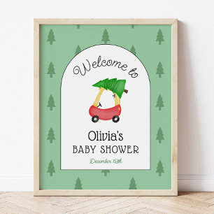 Affiche de bienvenue Baby shower d'hiver de Little