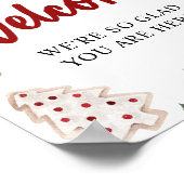 Affiche de bienvenue Baby shower d'hiver de Noël r (Coin)