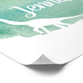 Affiche de bienvenue Baby shower Dinosaur Aquarell (Coin)