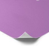 Affiche de bienvenue Baby Shower Douce Pourpre (Coin)