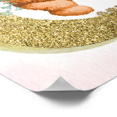 Affiche de bienvenue Baby shower d'ours en peluche (Coin)