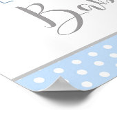 Affiche de bienvenue Baby shower du petit éléphant (Coin)