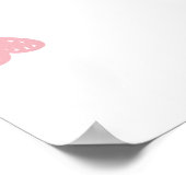 Affiche de bienvenue Baby shower Eléphant Rose Blu (Coin)