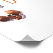 Affiche de bienvenue Baby shower en latte de café  (Coin)