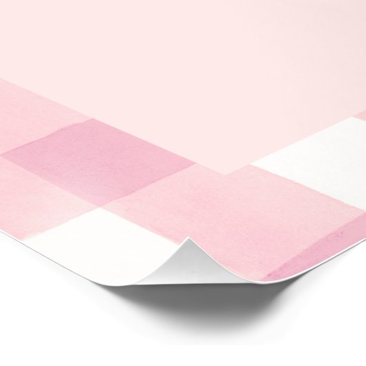 Affiche de bienvenue Baby shower fille petite Citr (Coin)