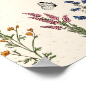 Affiche de bienvenue Baby shower Fleur sauvage vin (Coin)