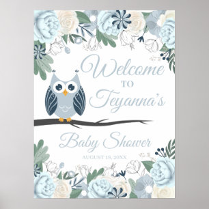 Affiche de bienvenue Baby shower Floral de la Chou