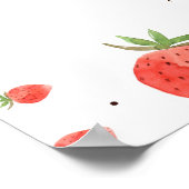 Affiche de bienvenue Baby shower fraise (Coin)