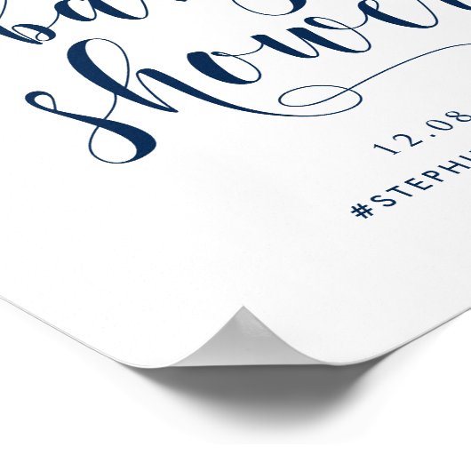 Affiche de bienvenue Baby shower Gold Bold Script (Coin)