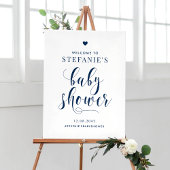 Affiche de bienvenue Baby shower Gold Bold Script