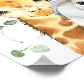 Affiche de bienvenue Baby shower Gold Eucalyptus S (Coin)