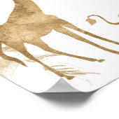 Affiche de bienvenue Baby shower Gold Safari (Coin)