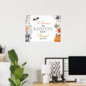 Affiche de bienvenue Baby shower Halloween (Bureau à domicile)